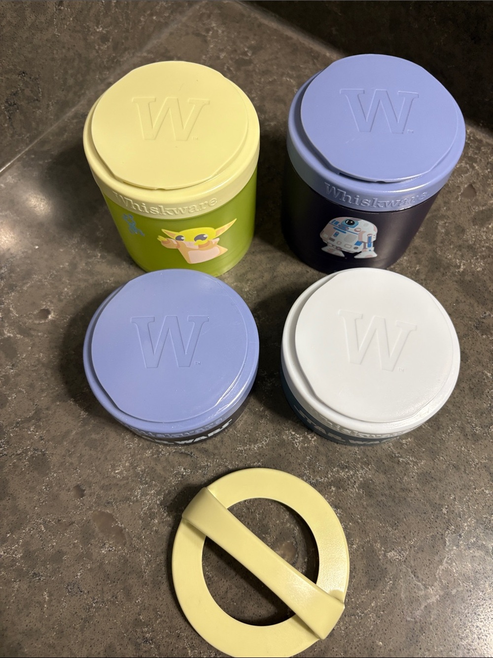 Whiskware Star Wars R2-D2 & Grogu Stackable Snack Containers. 4 Piece Set - Picture 6 of 14